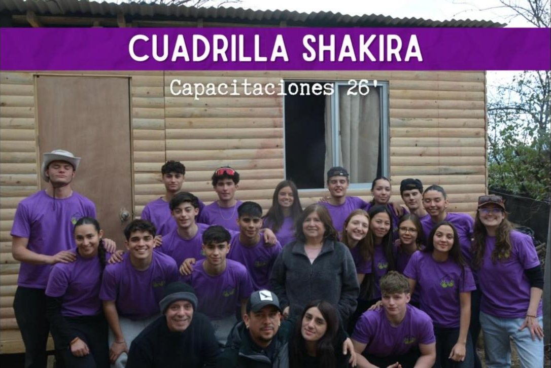 Cuadrilla Shakira junto a la familia de Valeria en Olmué, capacitaciones 2026
